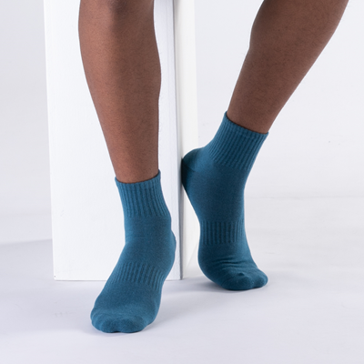 Alternate view of Mens Color Cushion Quarter Socks 5 Pack - Multicolor