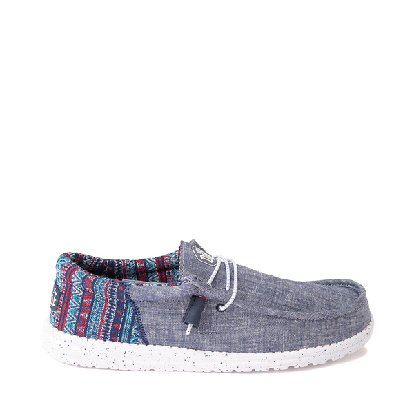 Main view of Mens Hey Dude Wally Funk Casual Shoe - Blue / Tribe