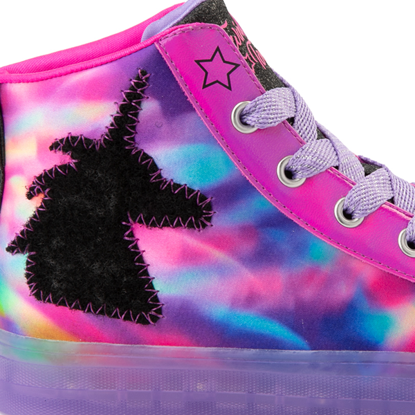 alternate view Skechers Twinkle Toes Shuffle Brights Patch 'N' Play Sneaker - Little Kid - Black / MulticolorALT2C