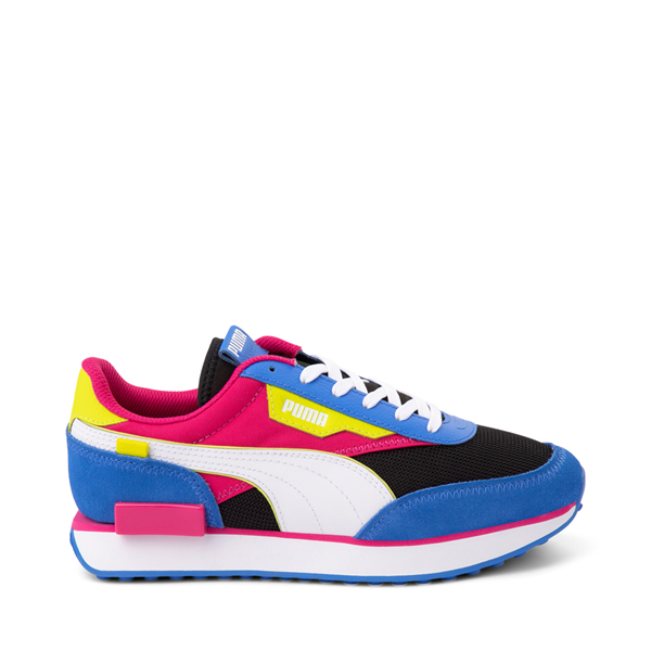 Main view of Womens PUMA Future Rider Play On Athletic Shoe - Black / Pink / Lime / Blue