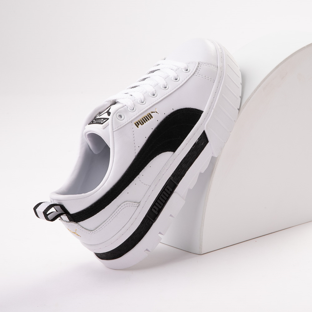 Gnide Spænding lort Womens PUMA Mayze Platform Athletic Shoe - White / Black | Journeys