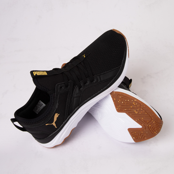 Main view of Womens PUMA Softride Sophia Luxe Athletic Shoe - Black / Gold
