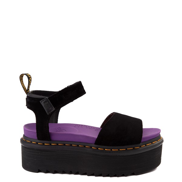 Dr. Martens Black X-Girl Edition Velvet Platform Sandals - 27165001