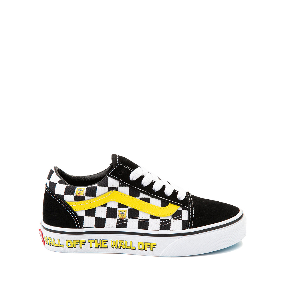 Vans x SpongeBob SquarePants™ Old Skool Checkerboard Skate Shoe - Little Kid - Black