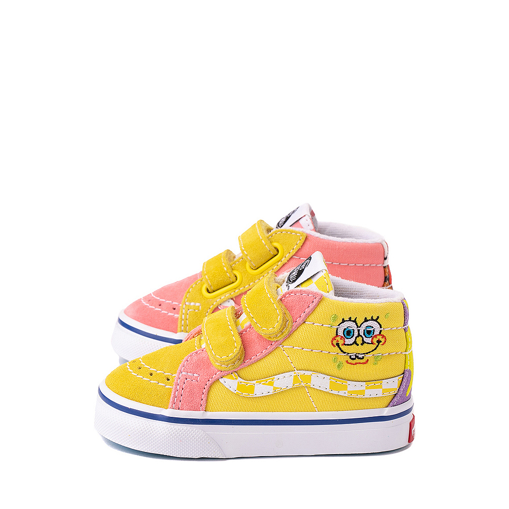 Vans x SpongeBob SquarePants™ Sk8 Mid Reissue V Best Friends Skate Shoe -  Baby / Toddler - Pink / Yellow