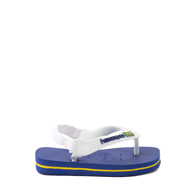 Alternate view of Havaianas Brazil Logo Sandal - Baby / Toddler - Marine Blue