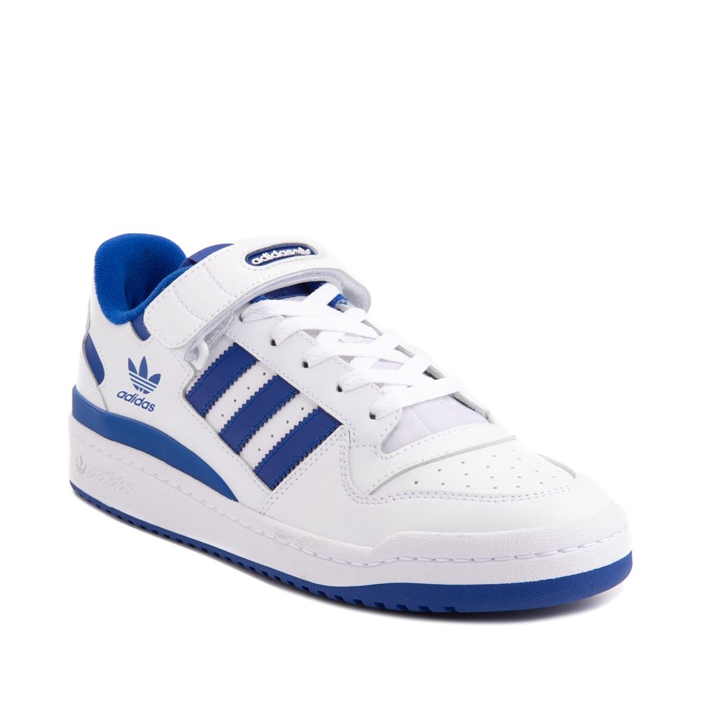 Mens adidas Forum Low Athletic Shoe - White / Collegiate Royal Blue ...