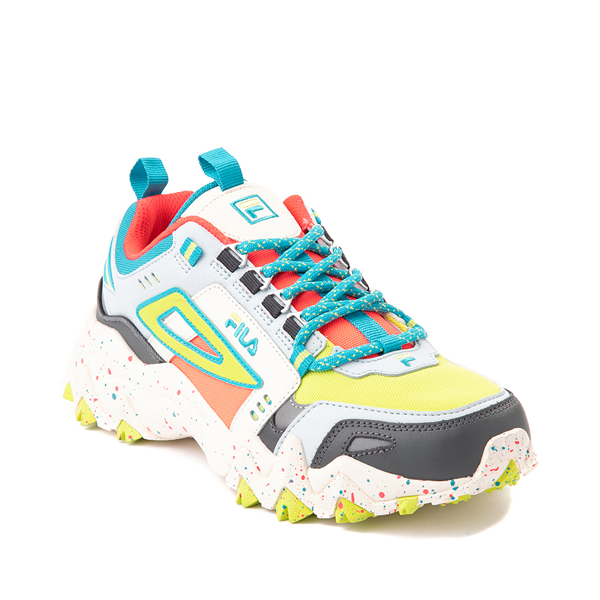 alternate view Womens Fila Oakmont TR Athletic Shoe - Silver Birch / Diva Pink / Lime PunchALT5