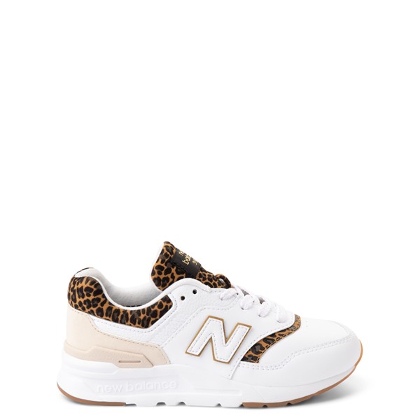 Main view of New Balance 997H Athletic Shoe - Little Kid - White / Leopard