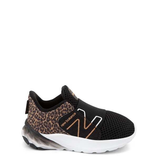 Main view of New Balance Fresh Foam Roav Slip On Athletic Shoe - Baby / Toddler - Black / Leopard