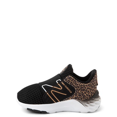 Alternate view of New Balance Fresh Foam Roav Slip On Athletic Shoe - Baby / Toddler - Black / Leopard