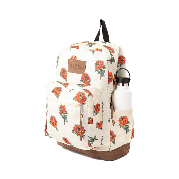 alternate view JanSport Right Pack Expressions Backpack - Off White / RosesALT4