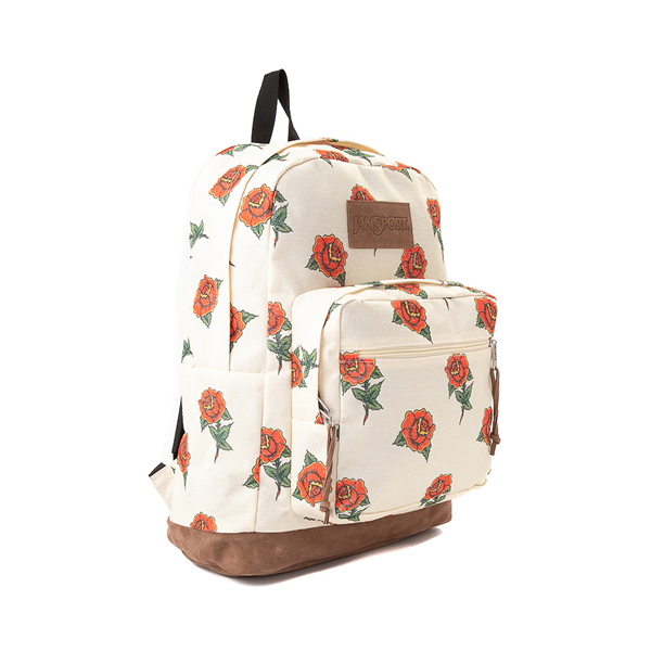 alternate view JanSport Right Pack Expressions Backpack - Off White / RosesALT4B