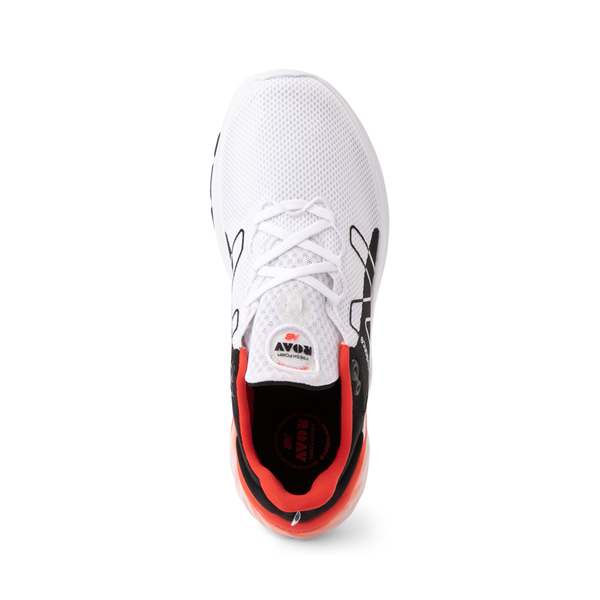 alternate view Mens New Balance Fresh Foam Roav Athletic Shoe - White / Black / OrangeALT2