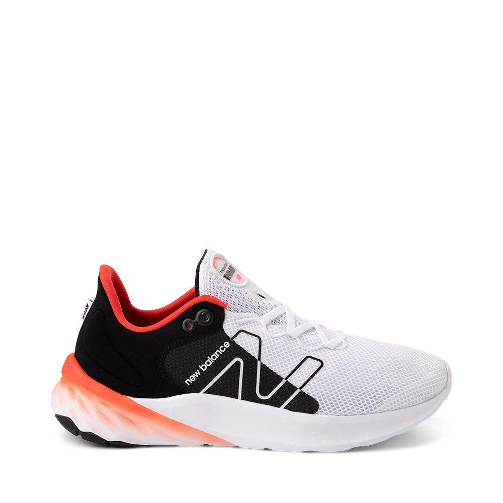 Mens New Balance Fresh Foam Roav Athletic Shoe - White / Black / Orange