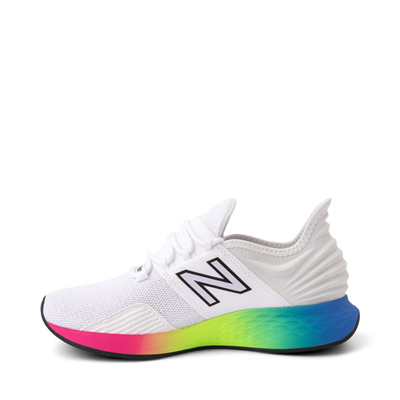 Alternate view of Womens New Balance Fresh Foam Roav Athletic Shoe - White / Rainbow
