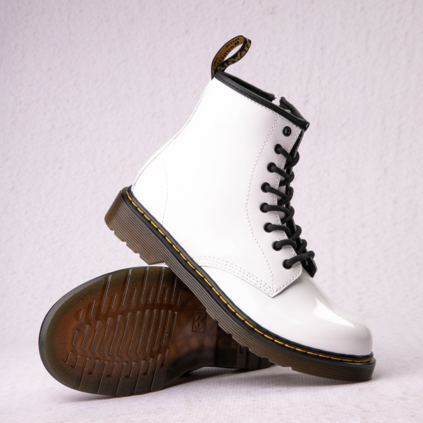 Main view of Dr. Martens 1460 8-Eye Patent Boot - Little Kid / Big Kid - White