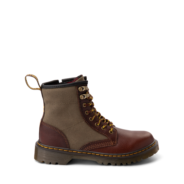 Main view of Dr. Martens 1460 8-Eye Panel Boot - Little Kid / Big Kid - Brown / Green