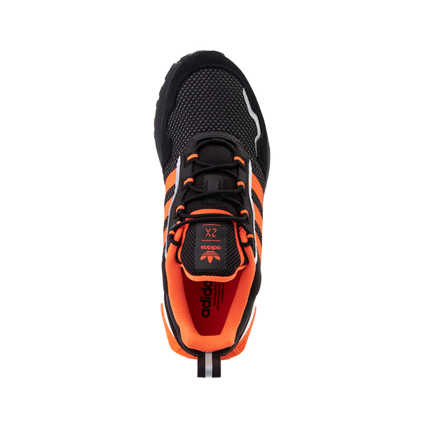 alternate view Mens adidas ZX 1K Boost Athletic Shoe - Black / Solar OrangeALT2