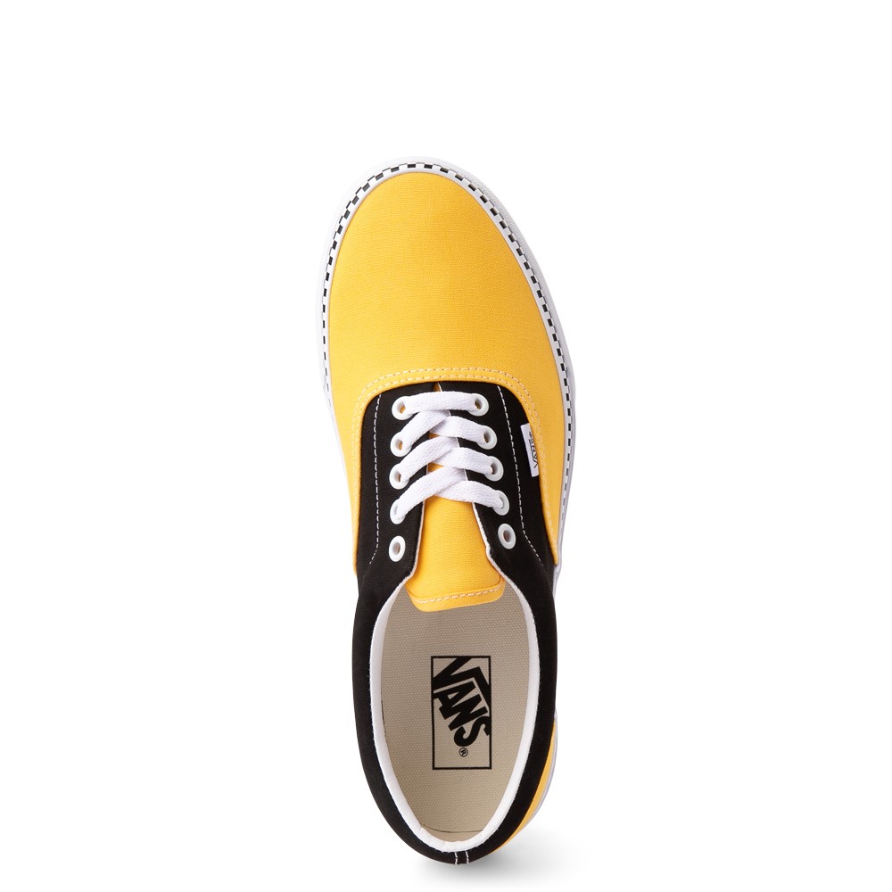 Vans Era Checkerboard Skate Shoe - Yellow / Black | Journeys