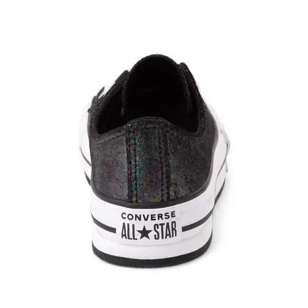 alternate view Converse Chuck Taylor All Star Lift Lo Sneaker - Little Kid / Big Kid - Black / IridescentALT4