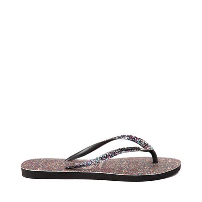 Alternate view of Womens Havaianas Slim Carnaval Sandal - Black / Multicolor