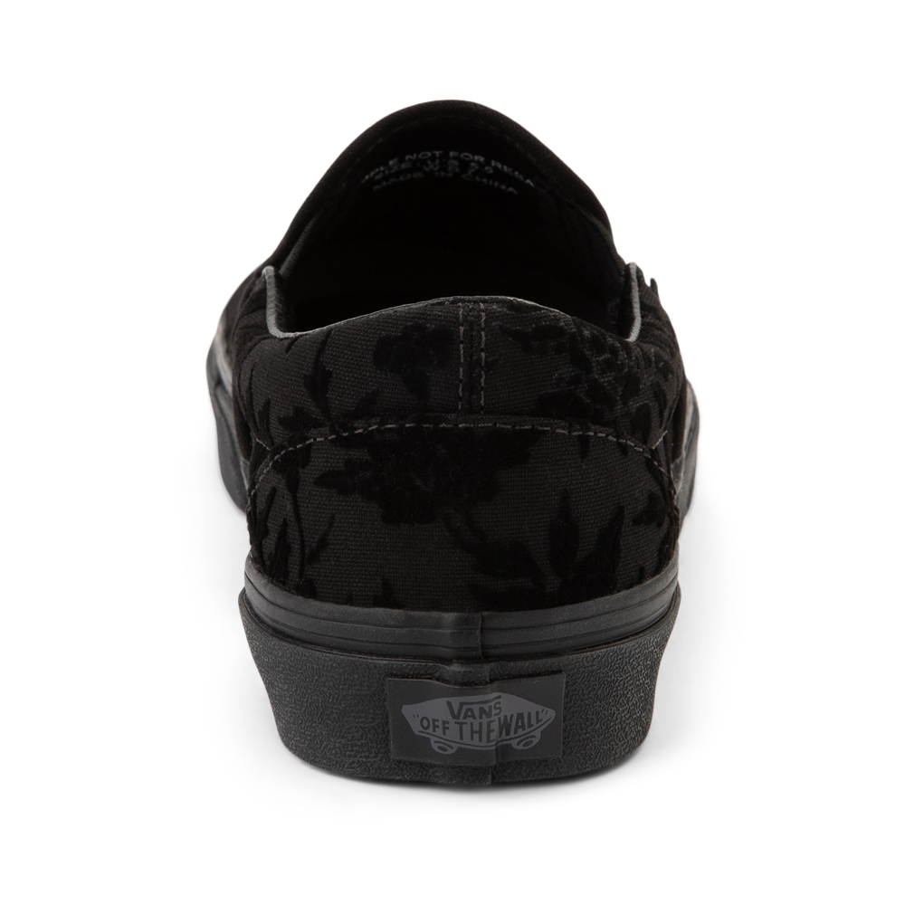 black rose slip on vans