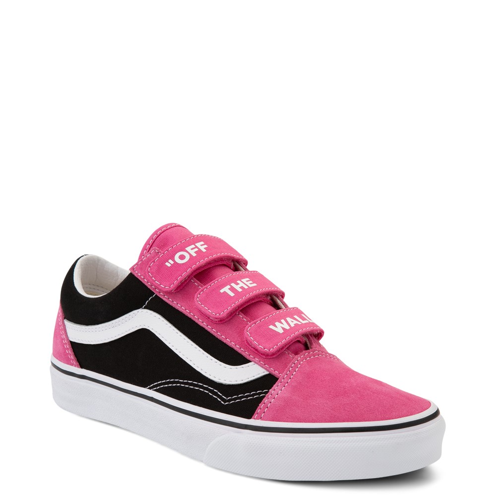Vans Old Skool V Off The Wall Skate Shoe - Shock Pink / Black فيتامين ب ١٢ النهدي