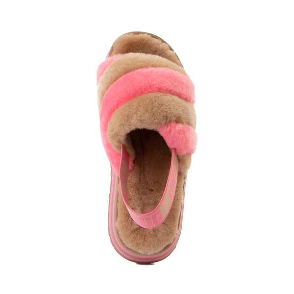 Womens UGG® Disco Stripe Platform Slide Sandal - Chestnut / Pink Rose ...
