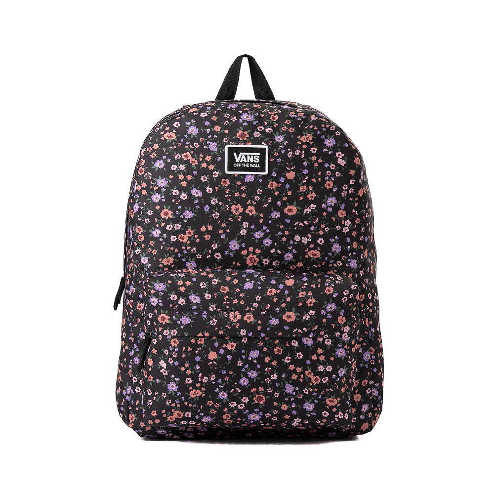 تفاح الاخضر Vans Old Skool H2O Backpack - Black / Covered Ditsy Floral تفاح الاخضر