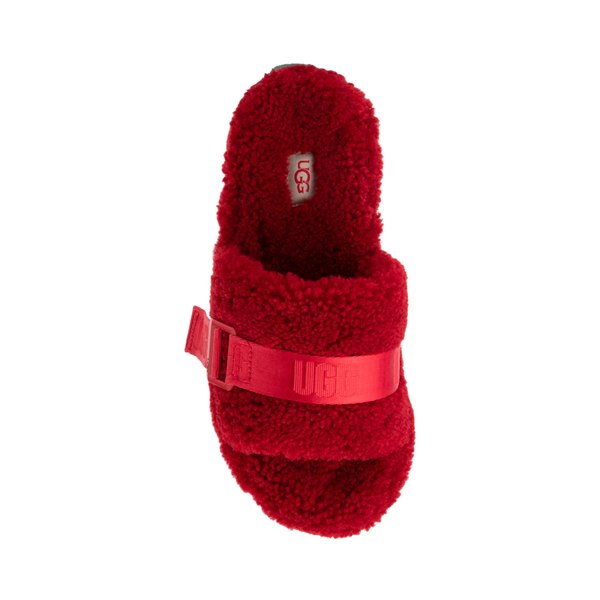 alternate view Womens UGG® Fluffita Slide Sandal - Ribbon RedALT2