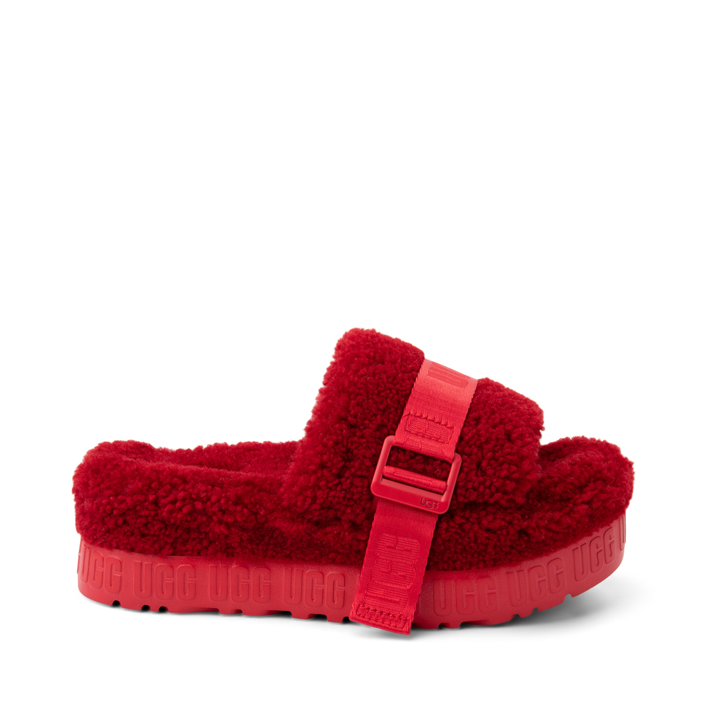 Womens UGG® Fluffita Slide Sandal - Ribbon Red