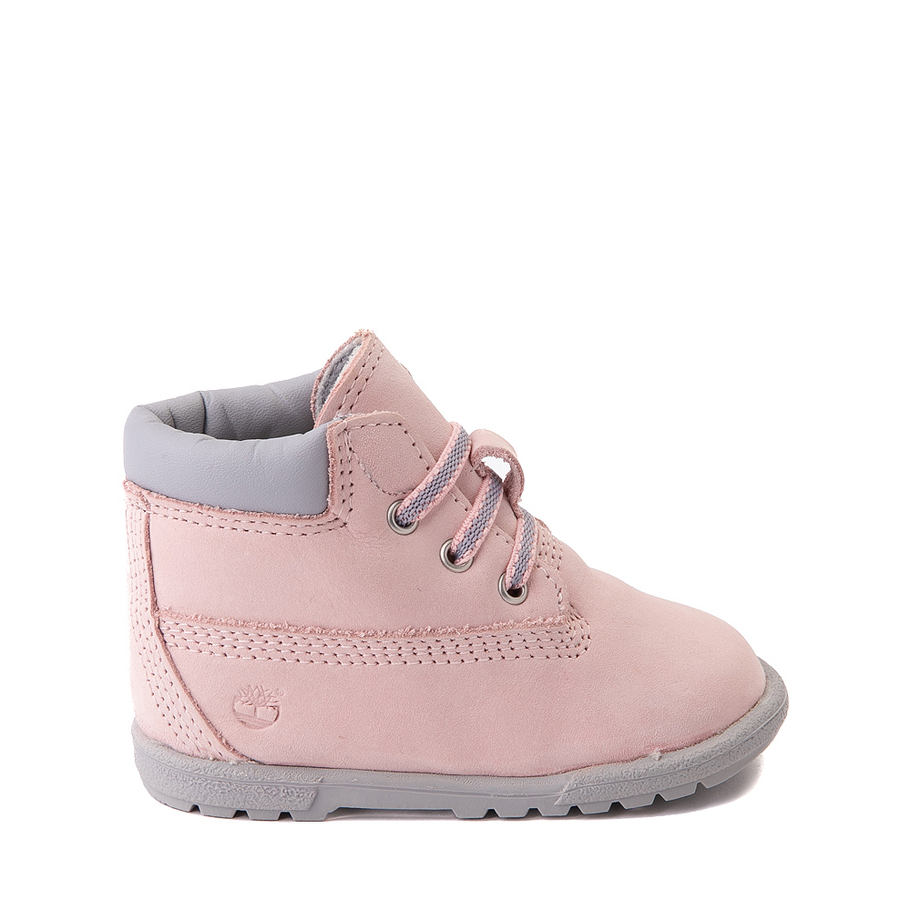 pink timberland crib boots