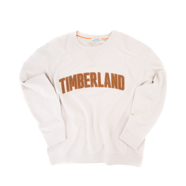 alternate view Womens Timberland Ecoriginal Corduroy Logo Sweatshirt - White SandALT2