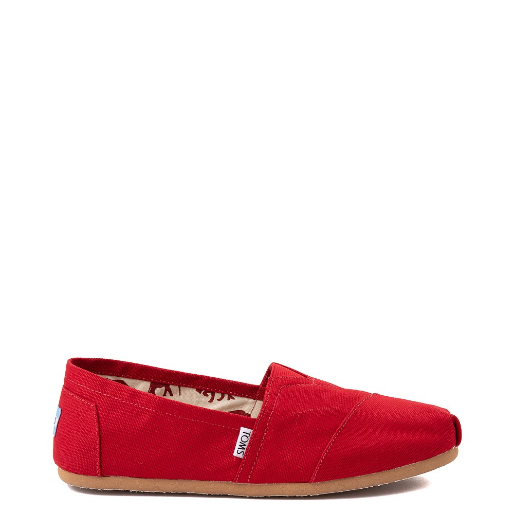 Mens TOMS Classic Slip On Casual Shoe - Red