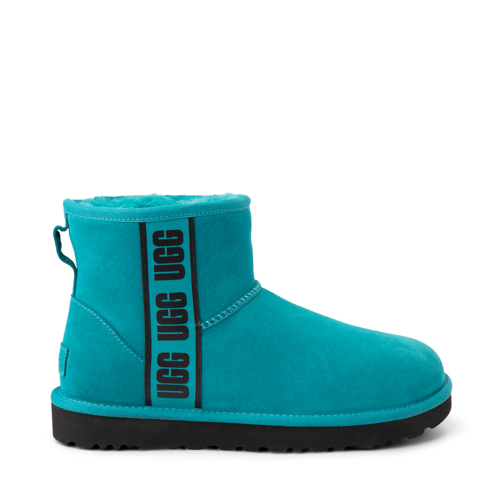 Womens UGG® Classic Mini Side Logo Boot - Aquatic Blue