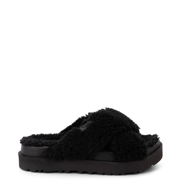 Womens UGG&reg; Fuzz Sugar Slide Sandal - Black