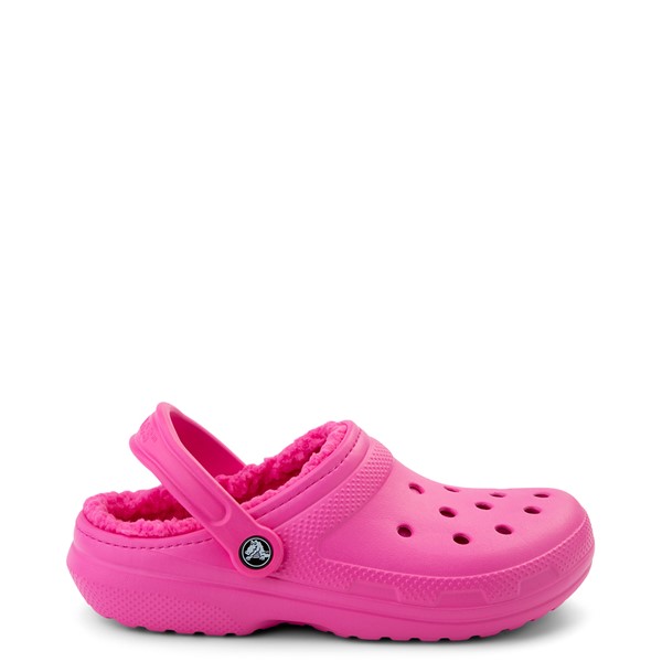 Main view of Crocs Classic Fuzz-Lined Clog - Electric Pink