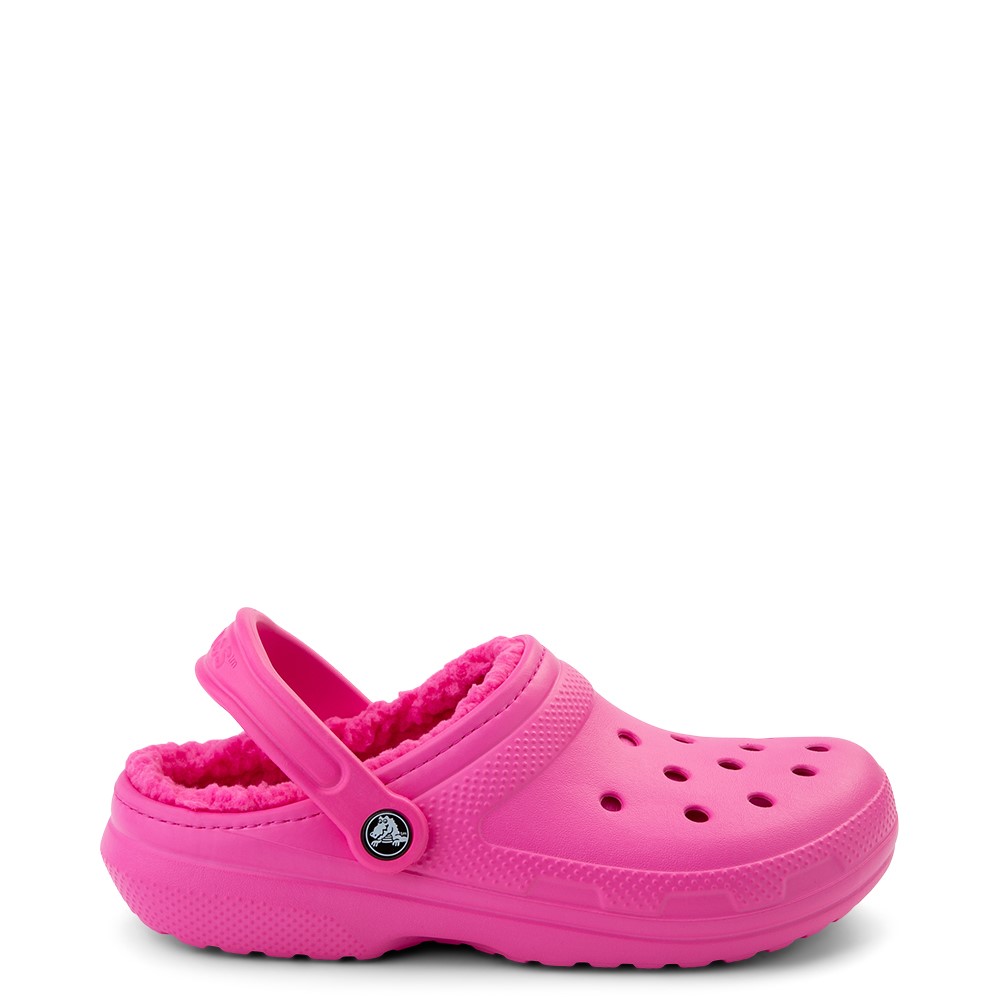 Crocs Classic Fuzz-Lined Clog - Electric Pink