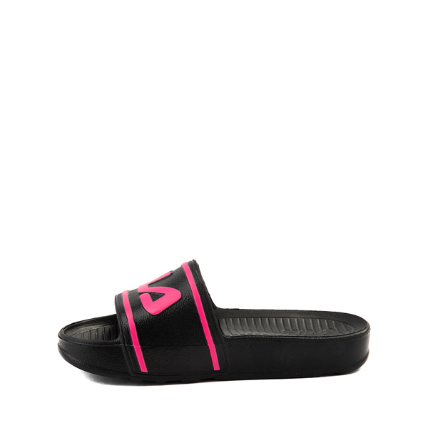 alternate view Fila Sleek Slide Sandal - Toddler / Little Kid / Big Kid - Black / PinkALT1