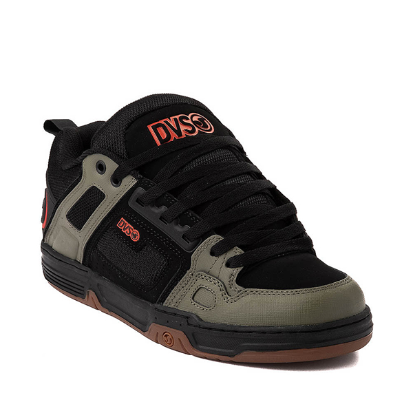 alternate view Mens DVS Comanche Skate Shoe - Black / Olive / OrangeALT5