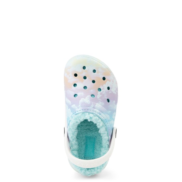 alternate view Crocs Classic Fuzz-Lined Out Of This World Clog - Baby / Toddler / Little Kid - Tie Dye SkyALT2