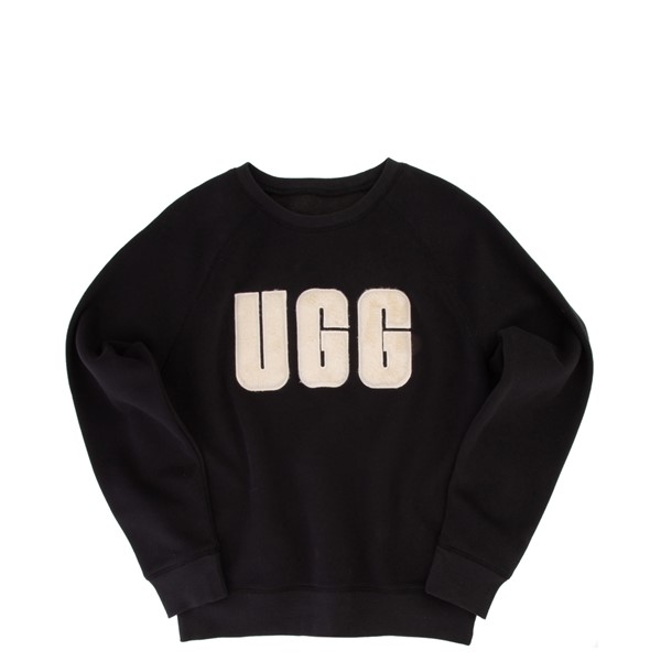 alternate view Womens UGG® Madeline Fuzzy Logo Sweatshirt - BlackALT2
