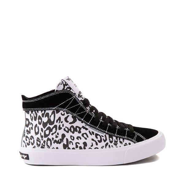 Main view of Womens Creative Recreation Helious Hi Sneaker - Black / White Leopard
