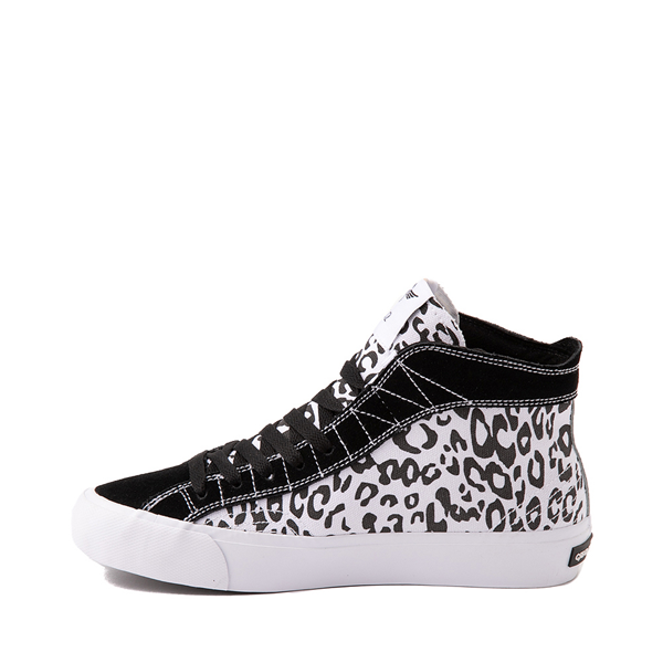 alternate view Womens Creative Recreation Helious Hi Sneaker - Black / White LeopardALT1
