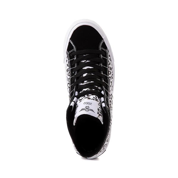 alternate view Womens Creative Recreation Helious Hi Sneaker - Black / White LeopardALT2