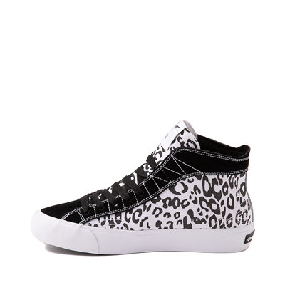 Alternate view of Womens Creative Recreation Helious Hi Sneaker - Black / White Leopard