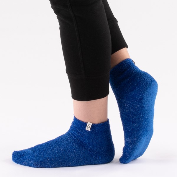 alternate view Womens UGG® Keri Sparkle Quarter Socks 3 Pack - White / Blue / PrimroseALT1
