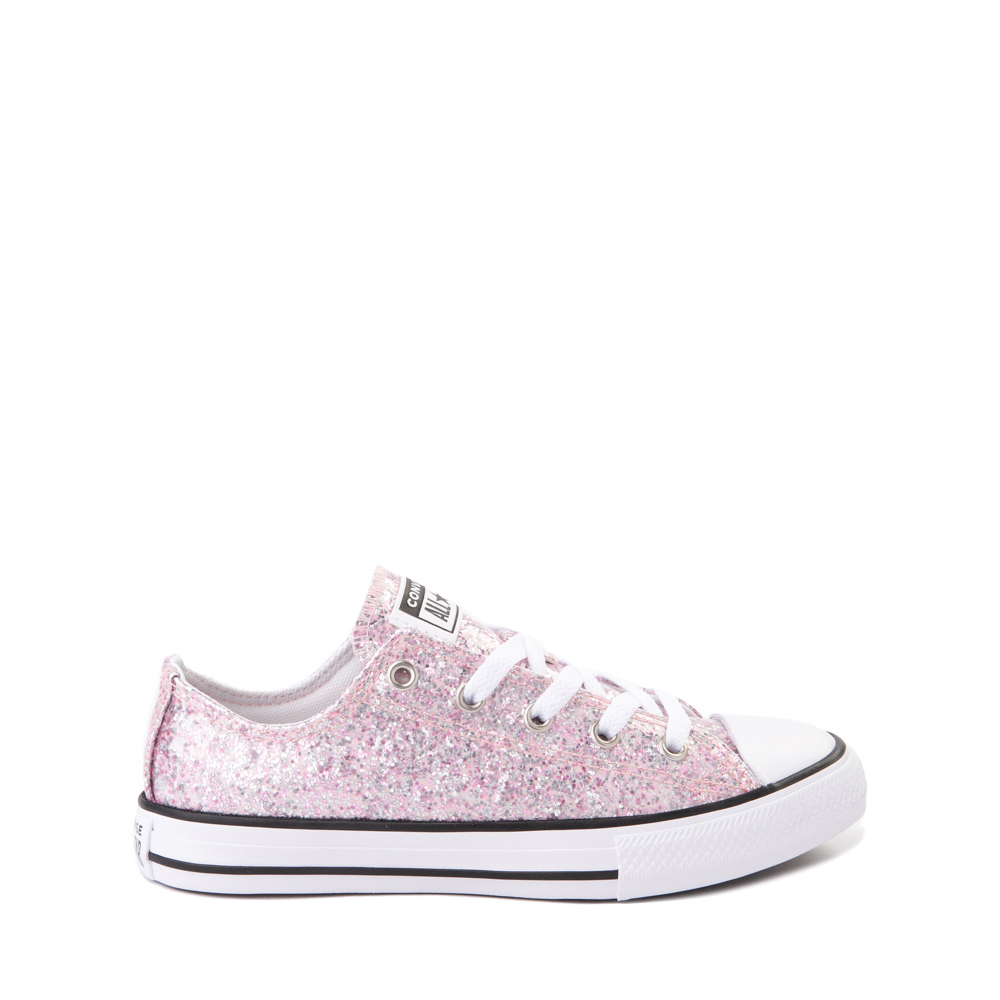 Converse Chuck Taylor All Star Lo Glitter Sneaker - Little Kid / Big Kid - Pink Foam