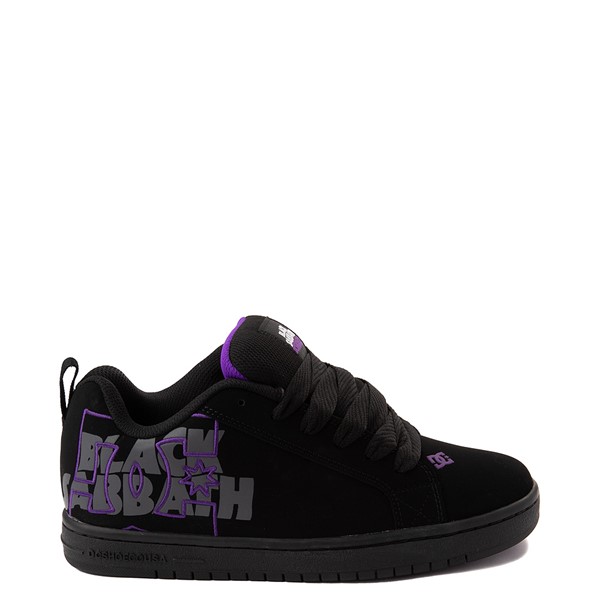 Mens DC x Black Sabbath Court Graffik Skate Shoe - Black